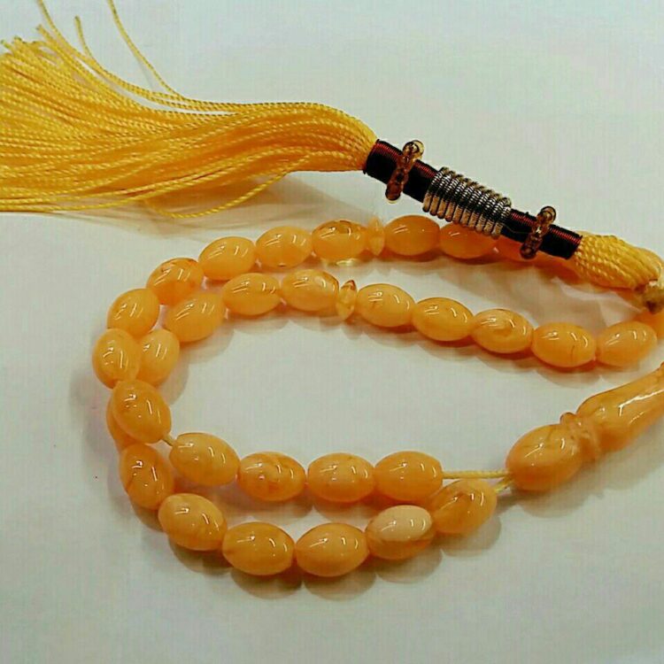 تسبیح کهربای عطری ۳۳ دانه