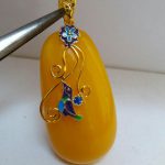 آویز کهربا لبنانی زیبا