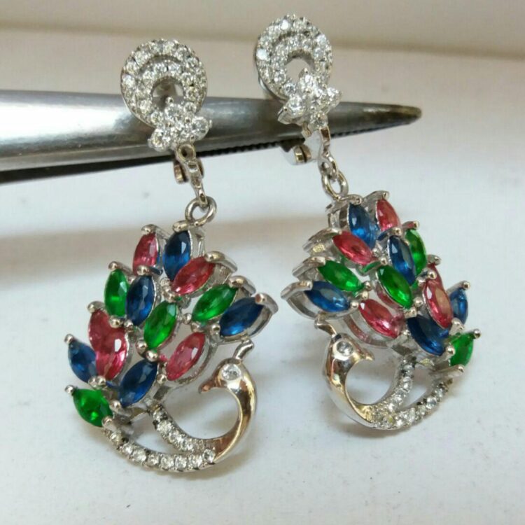 گوشواره طرح طاووس
