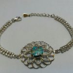 دستبند جواهری نگین فیروزه نیشابوری اصلی