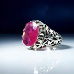 انگشتر یاقوت قرمز معدنی