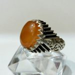 انگشتر عقیق یمانی طرح کرمانشاهی