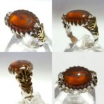 انگشتر عقیق یمن شرف شمس سرساعت حک شده