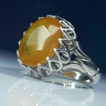 انگشتر یاقوت زرد اصلی معدنی
