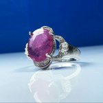 انگشتر جواهری یاقوت قرمز معدنی