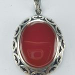 مدال اویز عقیق قرمز