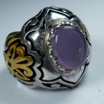 انگشتر عقیق یمنی سوسنی زیبا