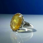 انگشتر یاقوت زرد معدنی