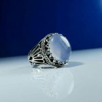 انگشتر عقیق کبود یمنی زیبا