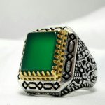 انگشتر عقیق سبز خوش آب