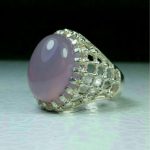 انگشتر عقیق یمن کبود پنجره فولاد