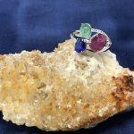 انگشتر ۳ نگین جواهری نگین اصلی یاقوت