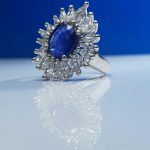 انگشتر جواهری یاقوت کبود اصل