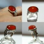 انگشتر عقیق خراسانی درجه یک لامپی