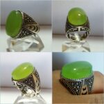 انگشتر عقیق سبز انگوری خوش اب زیبا