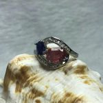 انگشتر دو نگین یاقوت قرمز و کبود اصلی