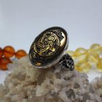 انگشتر حدید دعای حضرت سلیمان خط برجسته