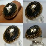 انگشتر حدید صینی شمایل حضرت ابوالفضل عباس بسیار زیبا