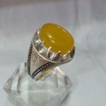 انگشتر عقیق یمن زرد شرف الشمس اصلی