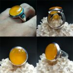 انگشتر عقیق زرد درجه یک خوش رنگ