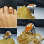 انگشتر عقیق تراش خطی ۱۴معصوم