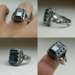 انگشتر حدید ۷ جلاله و آیت الکرسی پشت رو