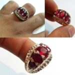 انگشترحلقه جواهری یاقوت قرمز اصلی درجه یک
