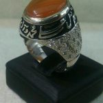 انگشتر عقیق یمنی اصلی قلم خورده صلوات