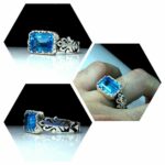 انگشتر توپاز اصلی ۴ گوش صفوی