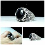 انگشتر عقیق یمن مشکی اصل