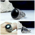 انگشتر عقیق یمن اصل مشکی