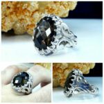 انگشتر کوارتز دودی اصل فنسی تراش