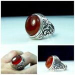 انگشتر عقیق یمن اصل طرح قلم