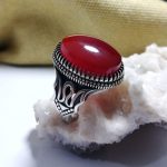 انگشتر عقیق سرخ خراسانی درجه یک طرح شیرازی