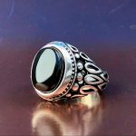 انگشتر عقیق یمن مشکی اصلی