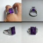 انگشتر اماتیس اصلی خوش رنگ زیبا درجه یک