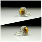 انگشتر زنانه چشم گربه اصلی