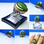 انگشتر یشم سبز اصلی درجه یک