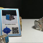 انگشتر جواهری فیروزه نیشابوری ۶ نگین درجه یک زیبا