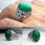 انگشتر عقیق سبز اصلی 