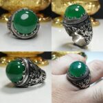 انگشتر عقیق سبز خراسانی خوش رنگ