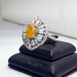 انگشتر جواهری اب رادیوم یاقوت زرد اصل