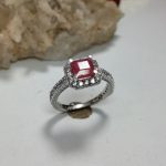 انگشتر زنانه جواهری یاقوت قرمز آفریقایی اصل