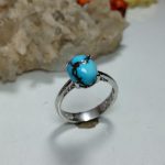 انگشتر زنانه فیروزه خوش رنگ اصل