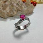 انگشتر زنانه جواهری یاقوت قرمز آفریقایی اصل