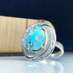 انگشتر زنانه جواهری فیروزه نیشابوری اصل