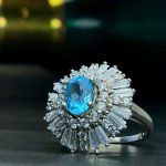 انگشتر زنانه جواهری توپاز سویسی اصل