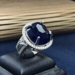 انگشتر زنانه جواهری یاقوت کبود آفریقایی اصل