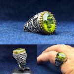 انگشتر زبرجد اصلی خوش رنگ زیبا