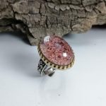 انگشتر کوارتز خزه ای درشت بسیار زیبا